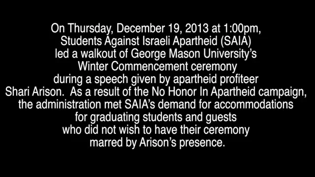 GMU Graduation 2013_ Graduates and SAIA Walk Out On Shari Arison.mp4_#22